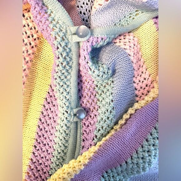 Capittana Long Knit Cardigan Sweater Long Sleeve Striped Cover-Up Maxi - Picture 8 of 8